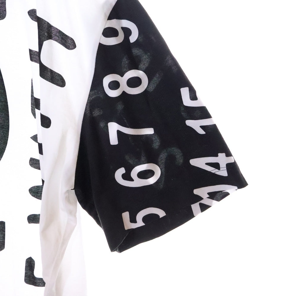 Maison Margiela 10(メゾン マルジェラ) FRAGILE フラジャイル ビッグロゴ オーバーサイズ クルーネック カットソー 半袖Tシャツ ホワイト S50GC0562