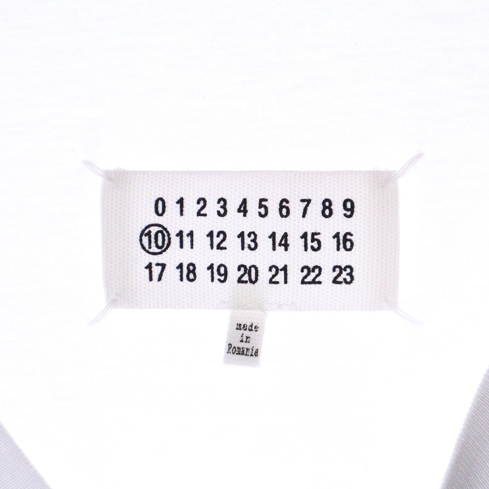 Maison Margiela 10(メゾン マルジェラ) FRAGILE フラジャイル ビッグロゴ オーバーサイズ クルーネック カットソー 半袖Tシャツ ホワイト S50GC0562