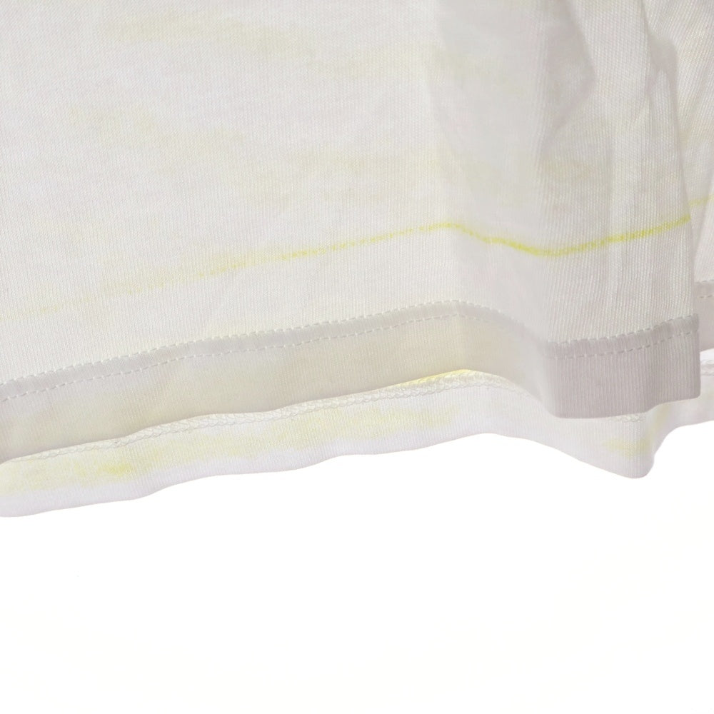 LOEWE(ロエベ) アナグラム フォトコピー クルーネック カットソー 半袖Tシャツ ホワイト/イエロー h526y22x27