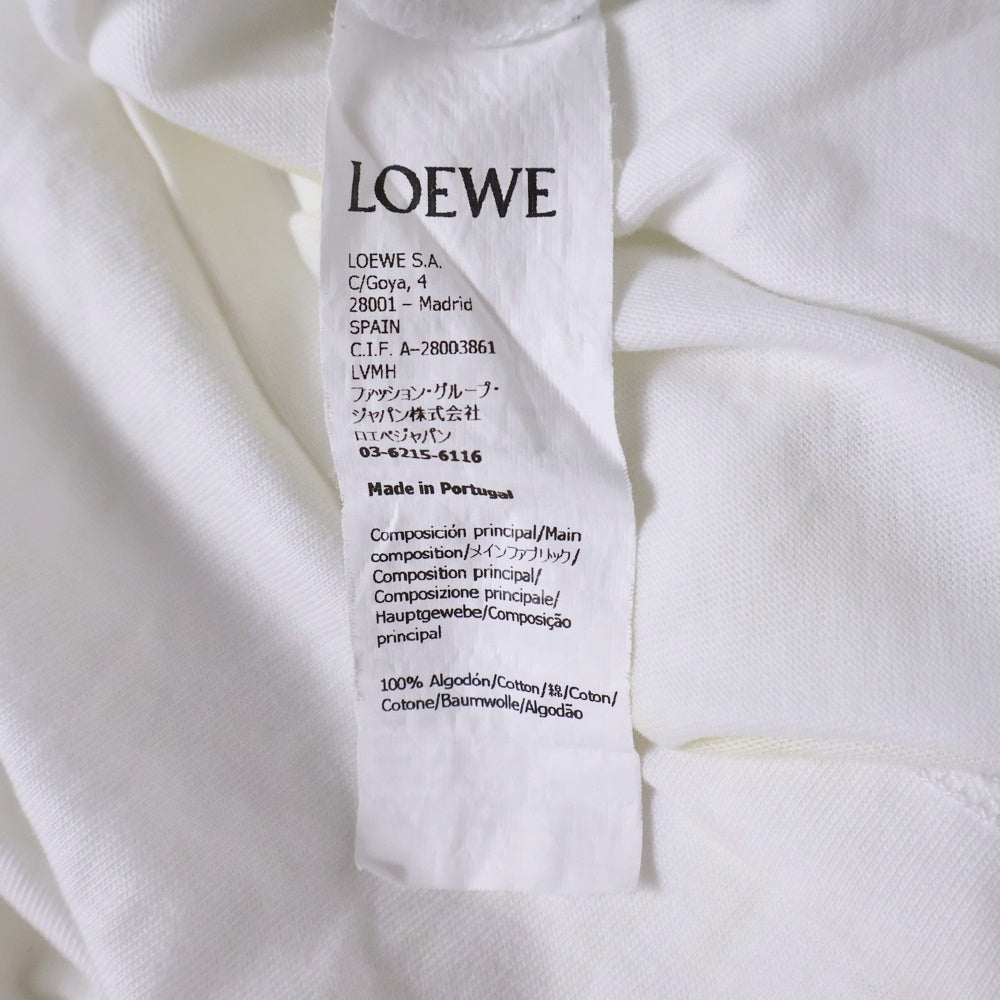 LOEWE(ロエベ) アナグラム フォトコピー クルーネック カットソー 半袖Tシャツ ホワイト/イエロー h526y22x27