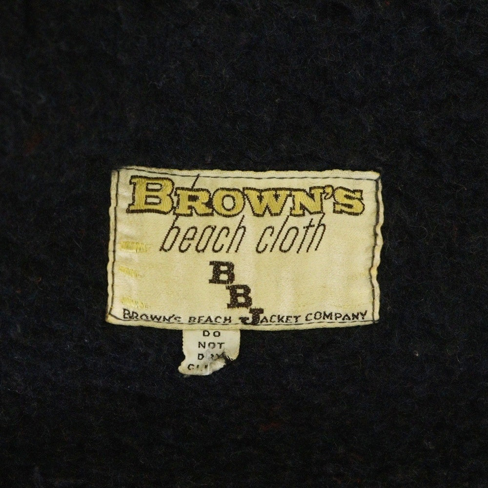 Brown's BEACH(ブラウンズビーチ) 50S-60S VINTAGE JACKET ビーチクロスニット ごま塩 スナップボタン ヴィンテージジャケット グレー