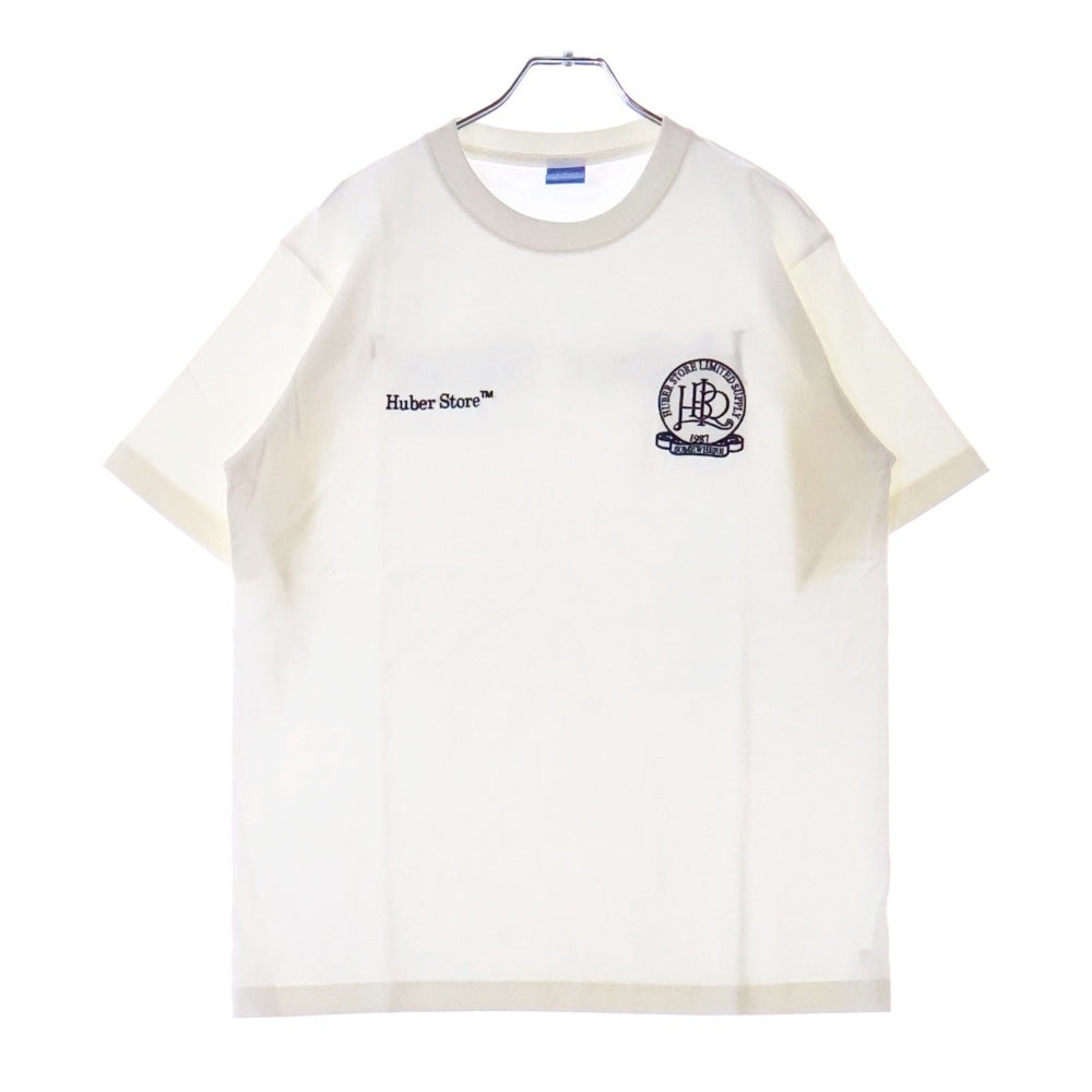 HUBER STORE(ヒューバーストア) 25SS ORIGINAL ENBLEM TEE オリジナルエンブレムTシャツ ホワイト