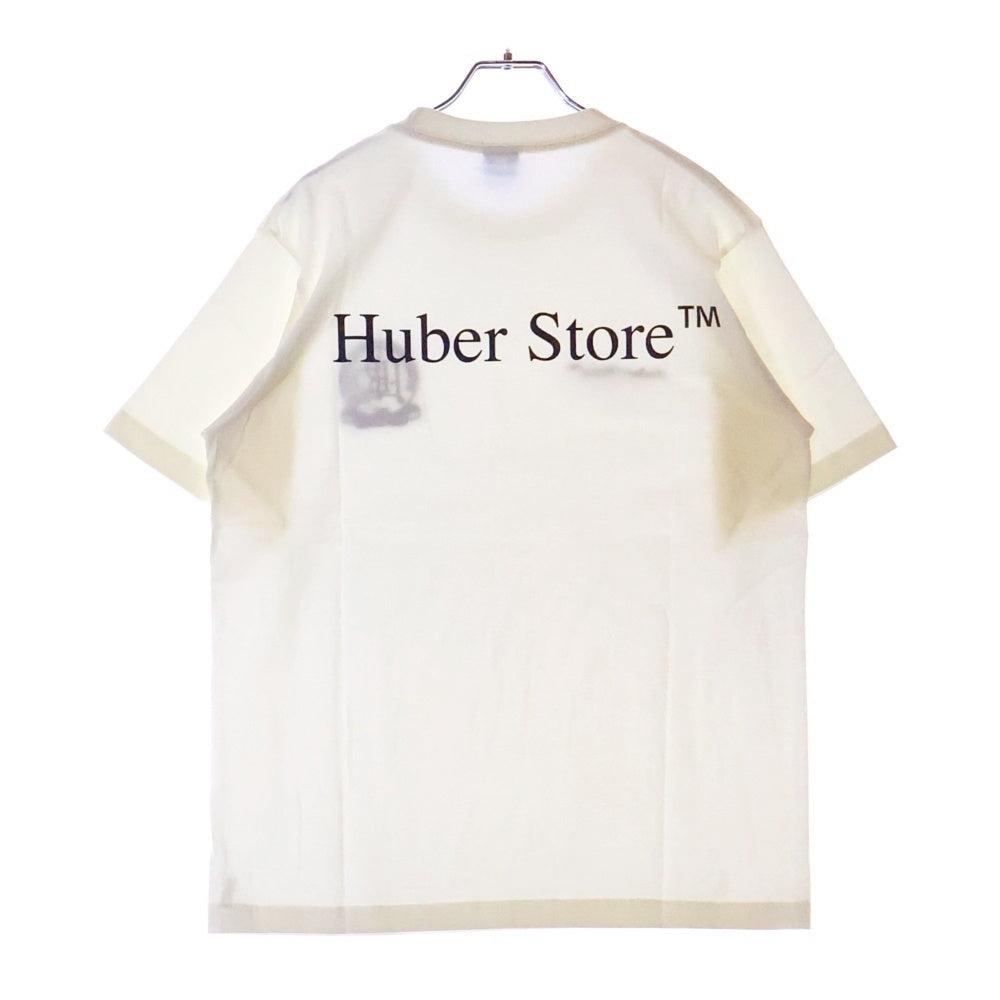 HUBER STORE(ヒューバーストア) 25SS ORIGINAL ENBLEM TEE オリジナルエンブレムTシャツ ホワイト