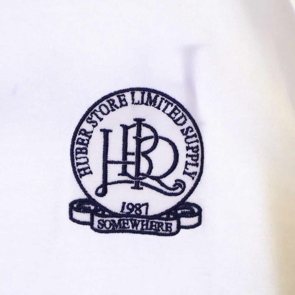 HUBER STORE(ヒューバーストア) 25SS ORIGINAL ENBLEM TEE オリジナルエンブレムTシャツ ホワイト
