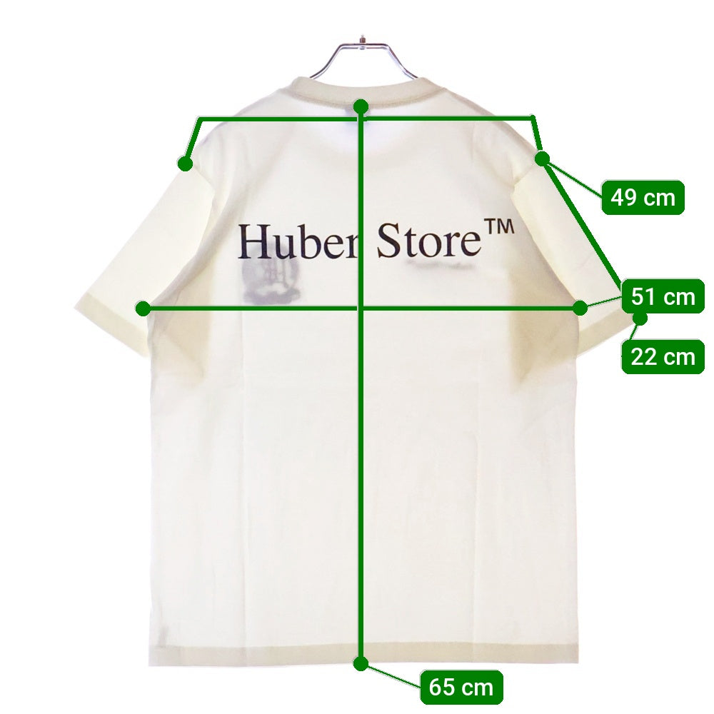 HUBER STORE(ヒューバーストア) 25SS ORIGINAL ENBLEM TEE オリジナルエンブレムTシャツ ホワイト