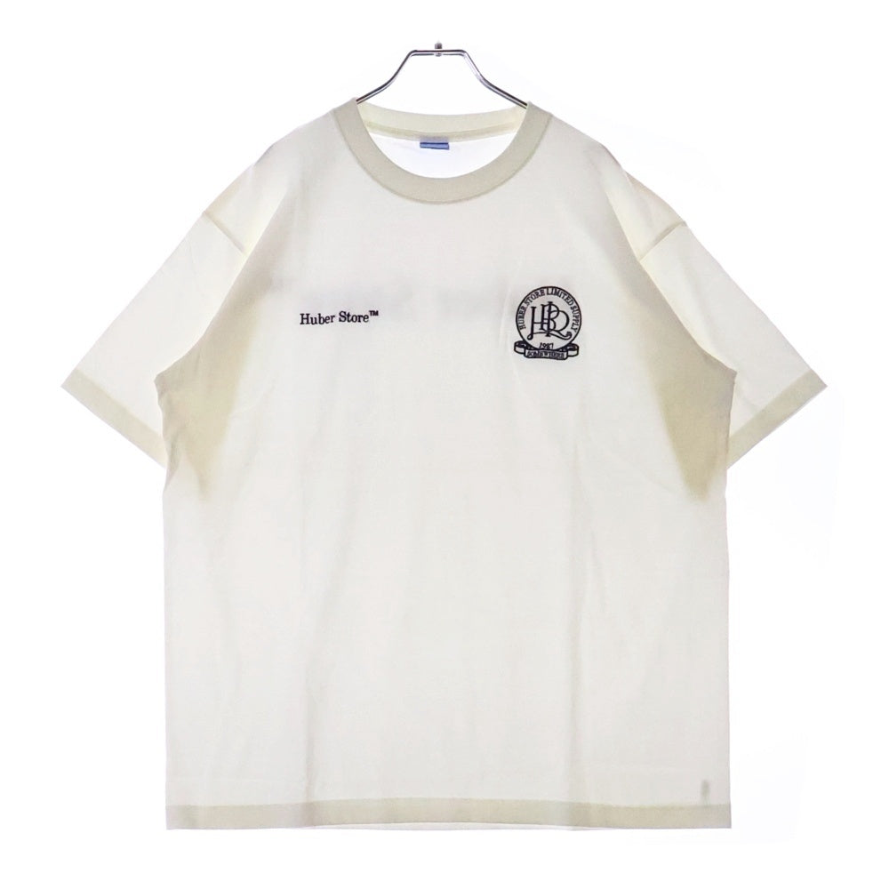 HUBER STORE(ヒューバーストア) 25SS ORIGINAL ENBLEM TEE オリジナルエンブレムTシャツ ホワイト