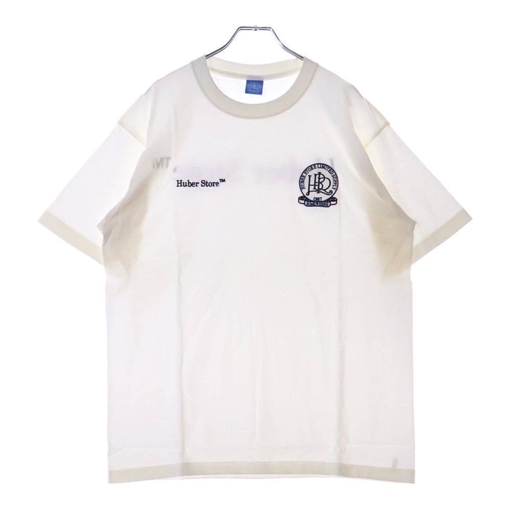 HUBER STORE(ヒューバーストア) 25SS ORIGINAL ENBLEM TEE オリジナルエンブレムTシャツ ホワイト