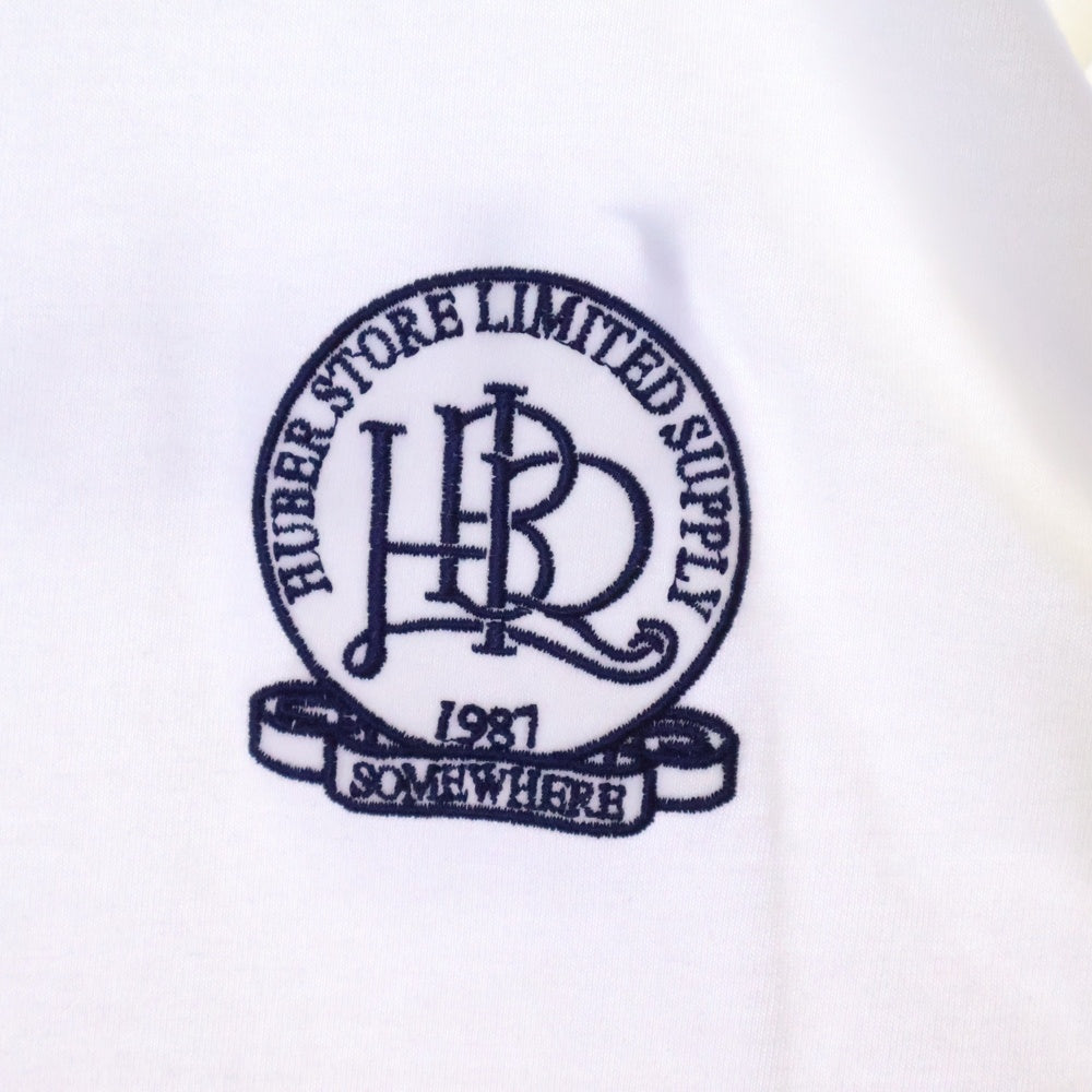 HUBER STORE(ヒューバーストア) 25SS ORIGINAL ENBLEM TEE オリジナルエンブレムTシャツ ホワイト