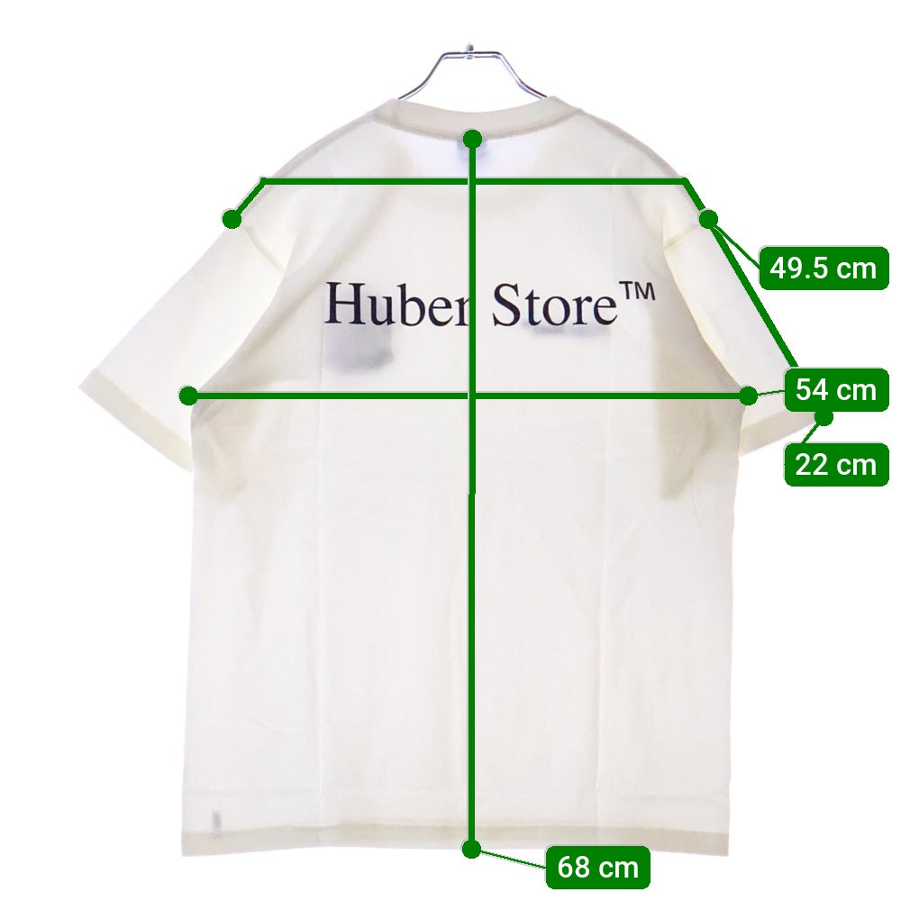 HUBER STORE(ヒューバーストア) 25SS ORIGINAL ENBLEM TEE オリジナルエンブレムTシャツ ホワイト