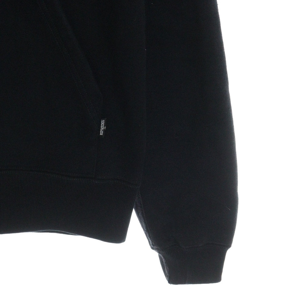 TENDERLOIN(テンダーロイン) 05AW T-ZIP UP PARKA チェーンステッチロゴ コットン スウェット ジップアップパーカー ブラック/グリーン