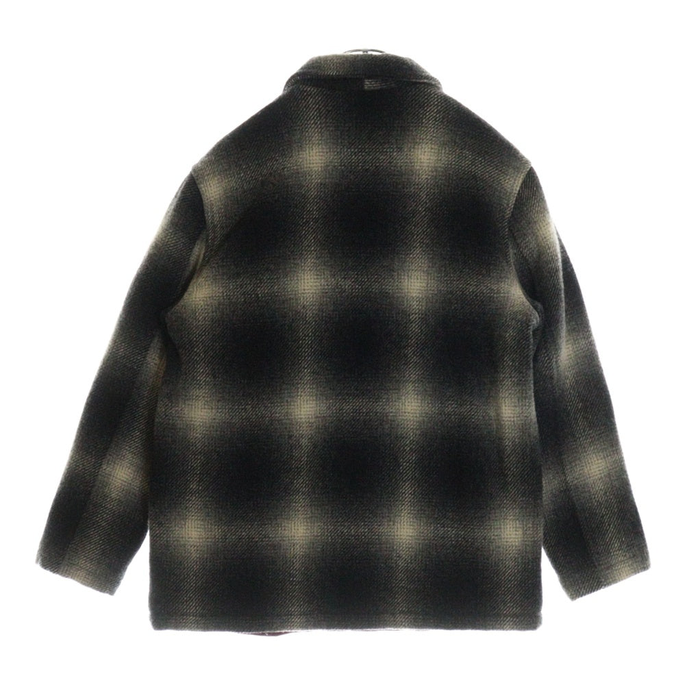 L.L.Bean(エルエルビーン) 80S VINTAGE ヴィンテージ USA製 オンブレチェック ウールナイロン ジップアップジャケット ブラック/グレー