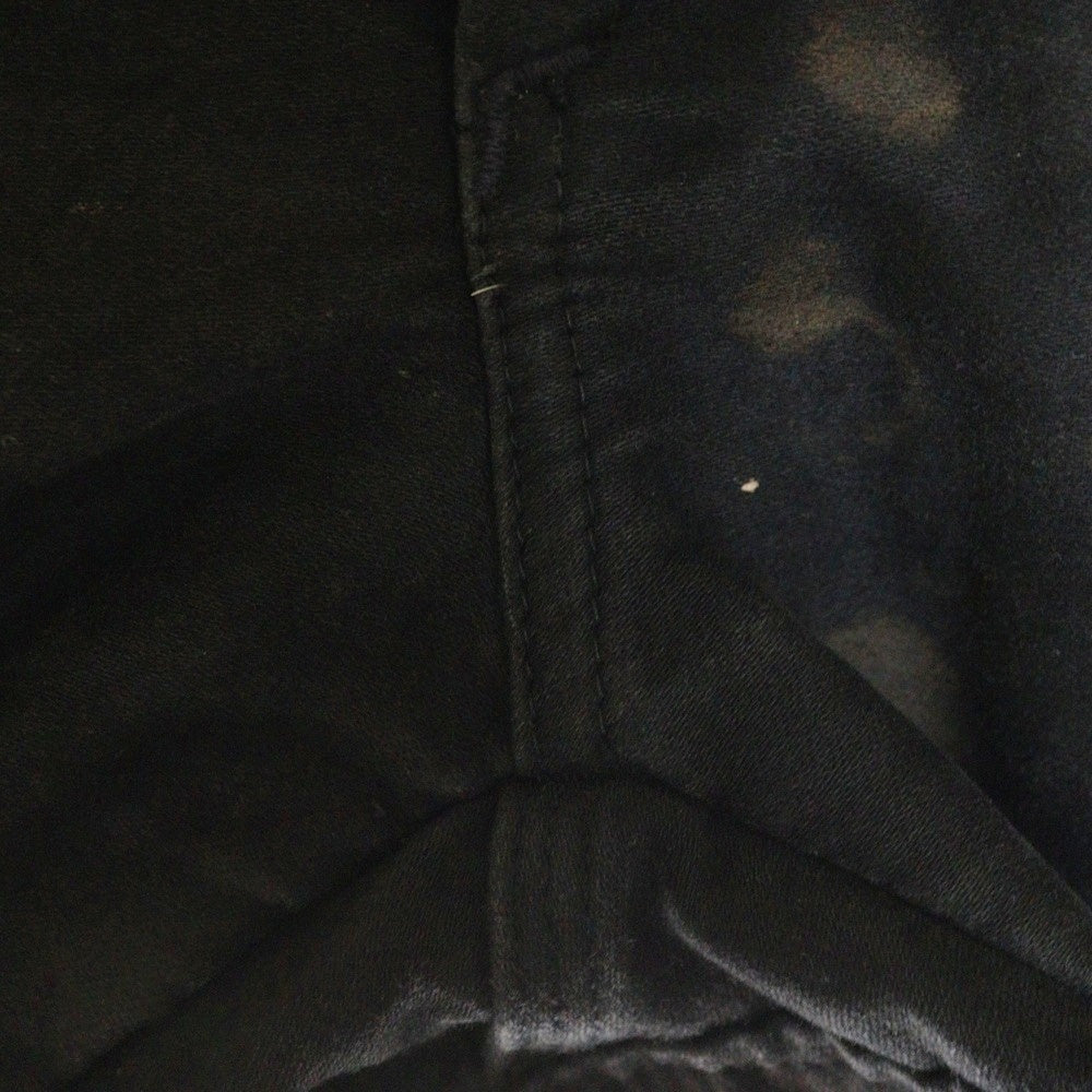 NO BRAND(ノーブランド) LE LABOUREUR(ルラブルール) ペイント加工 モールスキン ワイド ワークトラウザーパンツ ブラック