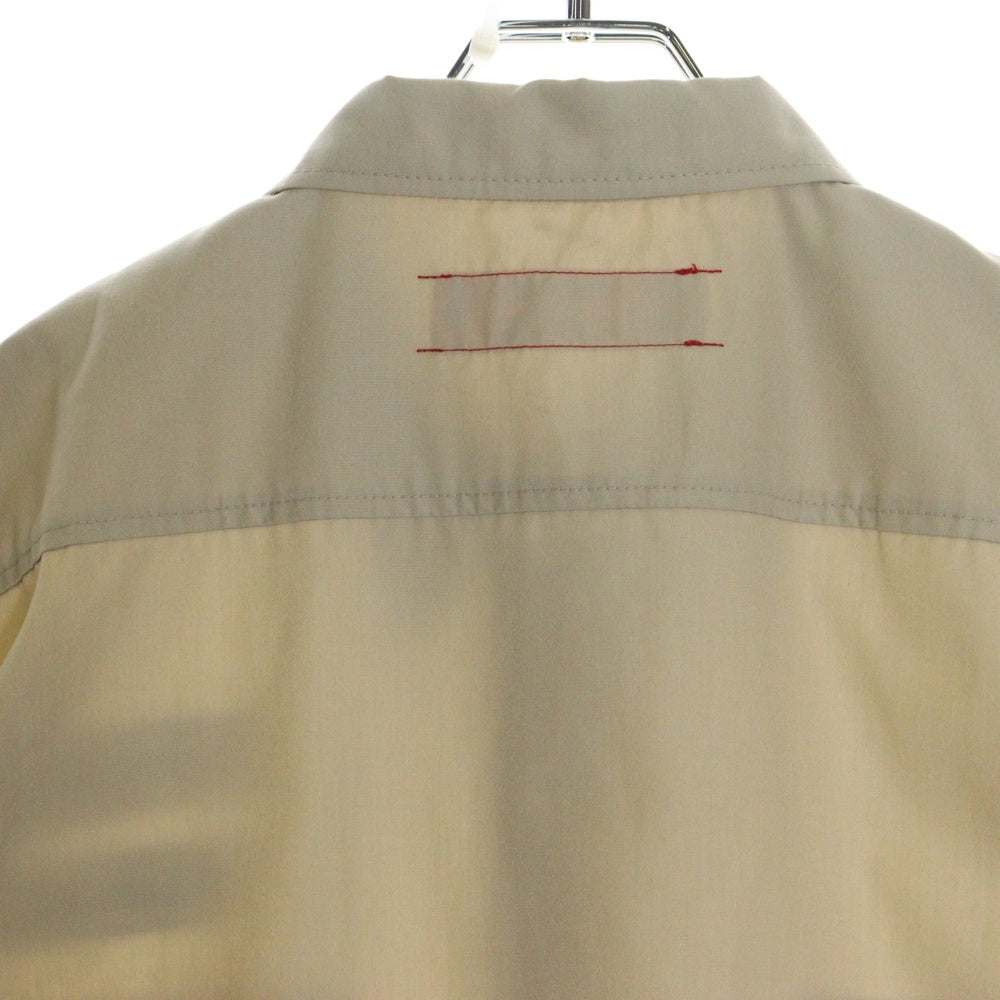 TENDERLOIN(テンダーロイン) T-WORK SHT フロントパッチ コットンポリ 半袖ワークシャツ ベージュ