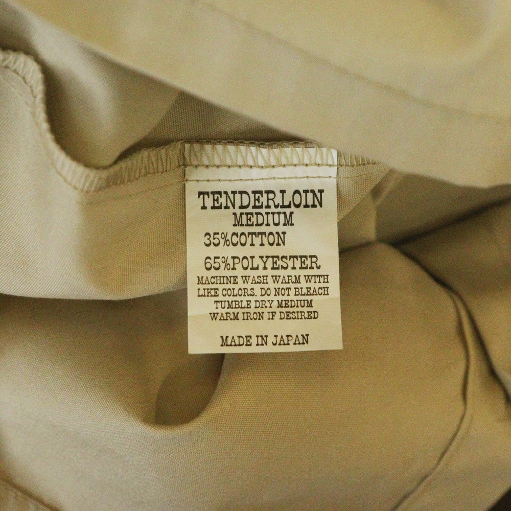 TENDERLOIN(テンダーロイン) T-WORK SHT フロントパッチ コットンポリ 半袖ワークシャツ ベージュ