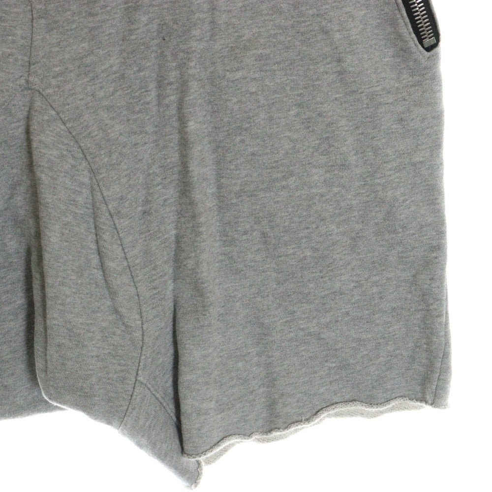 FEAR OF GOD(フィアオブゴッド) FOURTH COLLECTION リブ切替 ジップポケット カットオフ スウェット ショートサルエルパンツ グレー