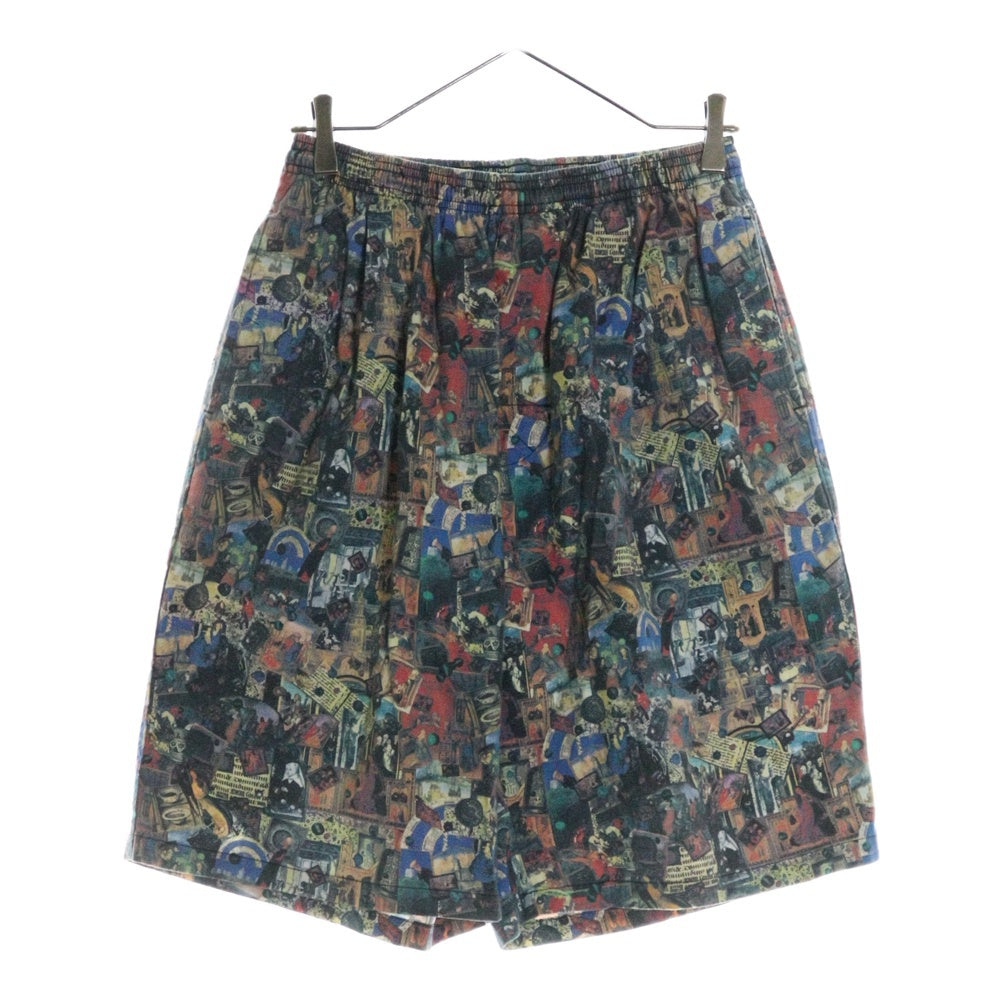 STUSSY(ステューシー) 80S VINTAGE ヴィンテージ USA製 宗教柄 コットン イージーショーツ ハーフパンツ マルチカラー