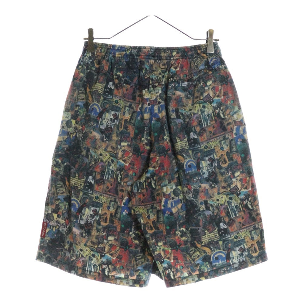 STUSSY(ステューシー) 80S VINTAGE ヴィンテージ USA製 宗教柄 コットン イージーショーツ ハーフパンツ マルチカラー