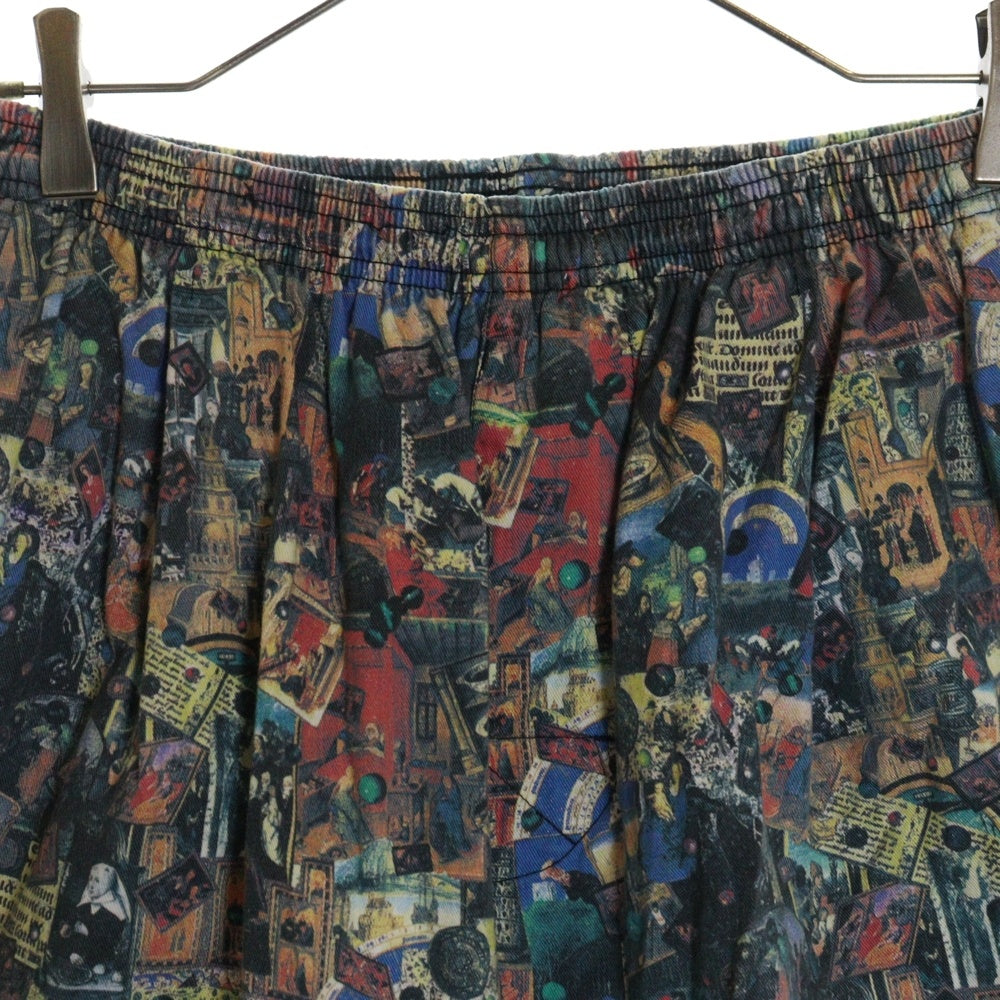 STUSSY(ステューシー) 80S VINTAGE ヴィンテージ USA製 宗教柄 コットン イージーショーツ ハーフパンツ マルチカラー