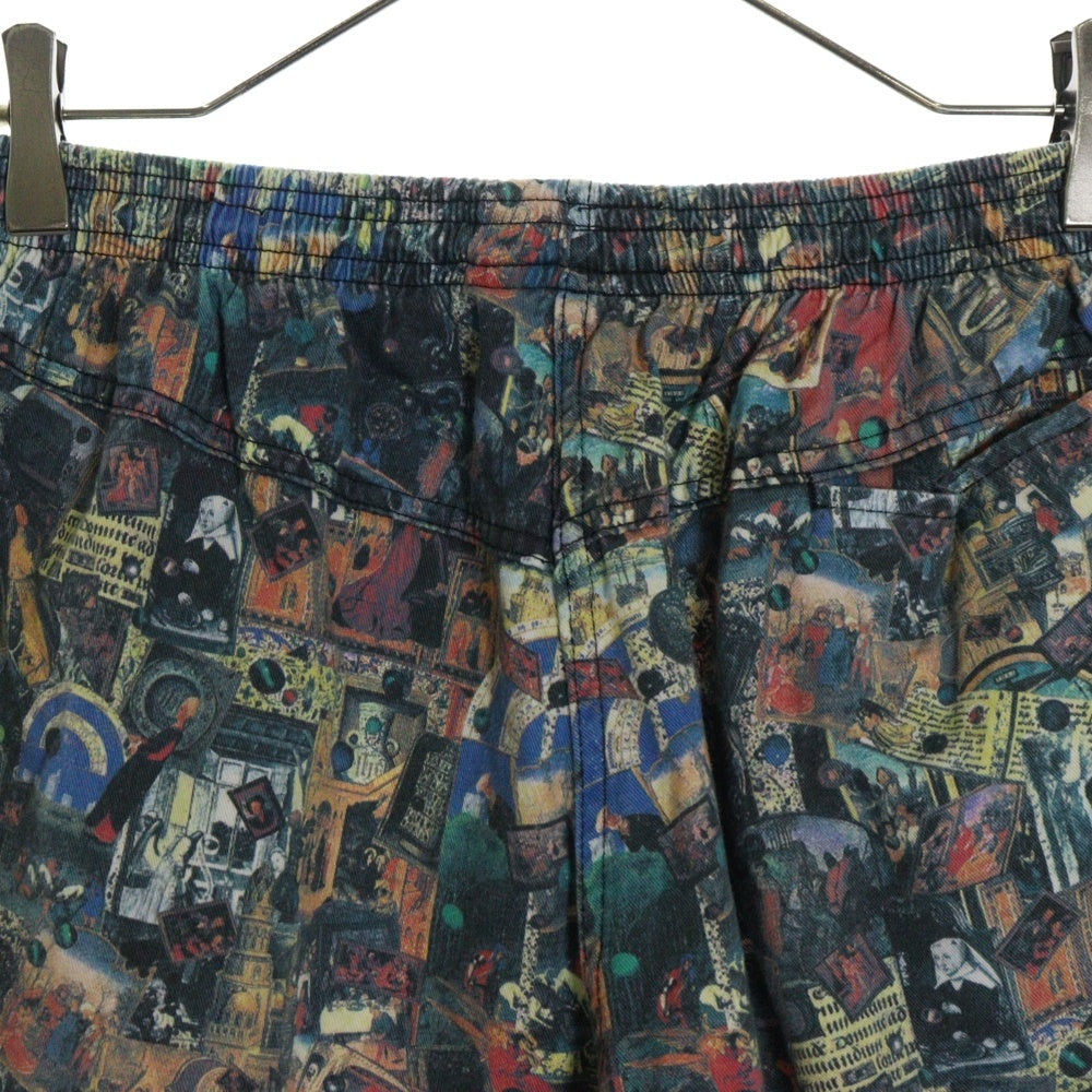 STUSSY(ステューシー) 80S VINTAGE ヴィンテージ USA製 宗教柄 コットン イージーショーツ ハーフパンツ マルチカラー