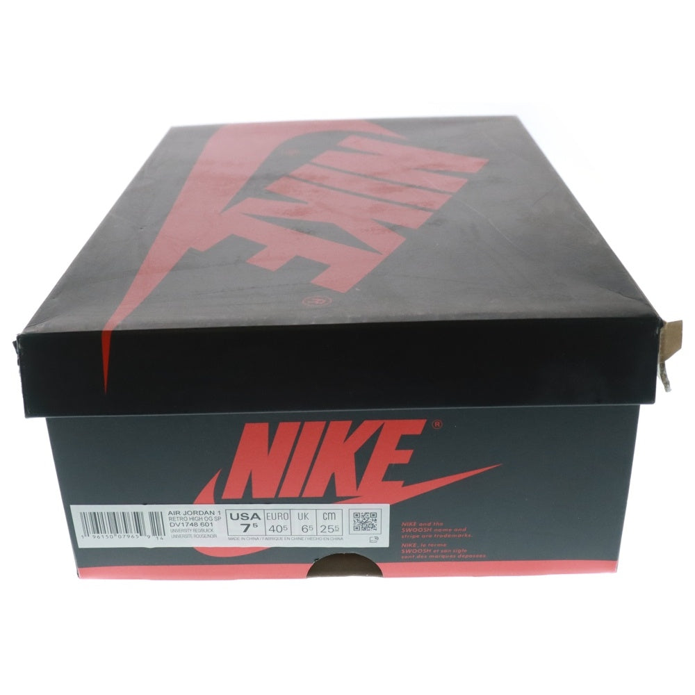 NIKE(ナイキ) AIR JORDAN 1 HIGH OG SP NEXT CHAPTER エアジョーダン1 OG SP ネクストチャプター ハイカットスニーカー ホワイト/レッド US7.5/25.5cm DV1748-601