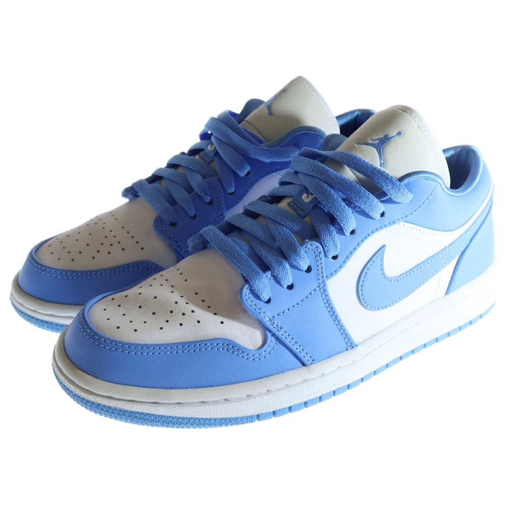 NIKE(ナイキ) WMNS AIR JORDAN 1 LOW UNC ウィメンズ エアジョーダン1 UNC ローカットスニーカー ホワイト/ブルー レディース US8.5/25.5cm AO9944-441