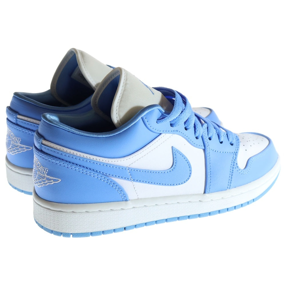 NIKE(ナイキ) WMNS AIR JORDAN 1 LOW UNC ウィメンズ エアジョーダン1 UNC ローカットスニーカー ホワイト/ブルー レディース US8.5/25.5cm AO9944-441