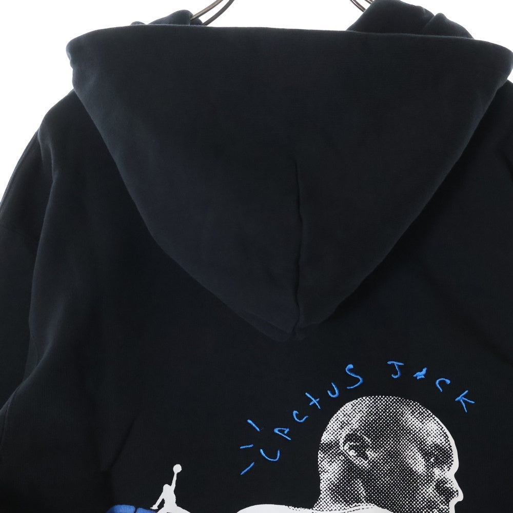 NIKE(ナイキ) ×FRAGMENT ×TRAVIS SCOTT フラグメント トラヴィススコット 両面プリント プルオーバースウェットパーカー フーディー ブラック DJ0615-010