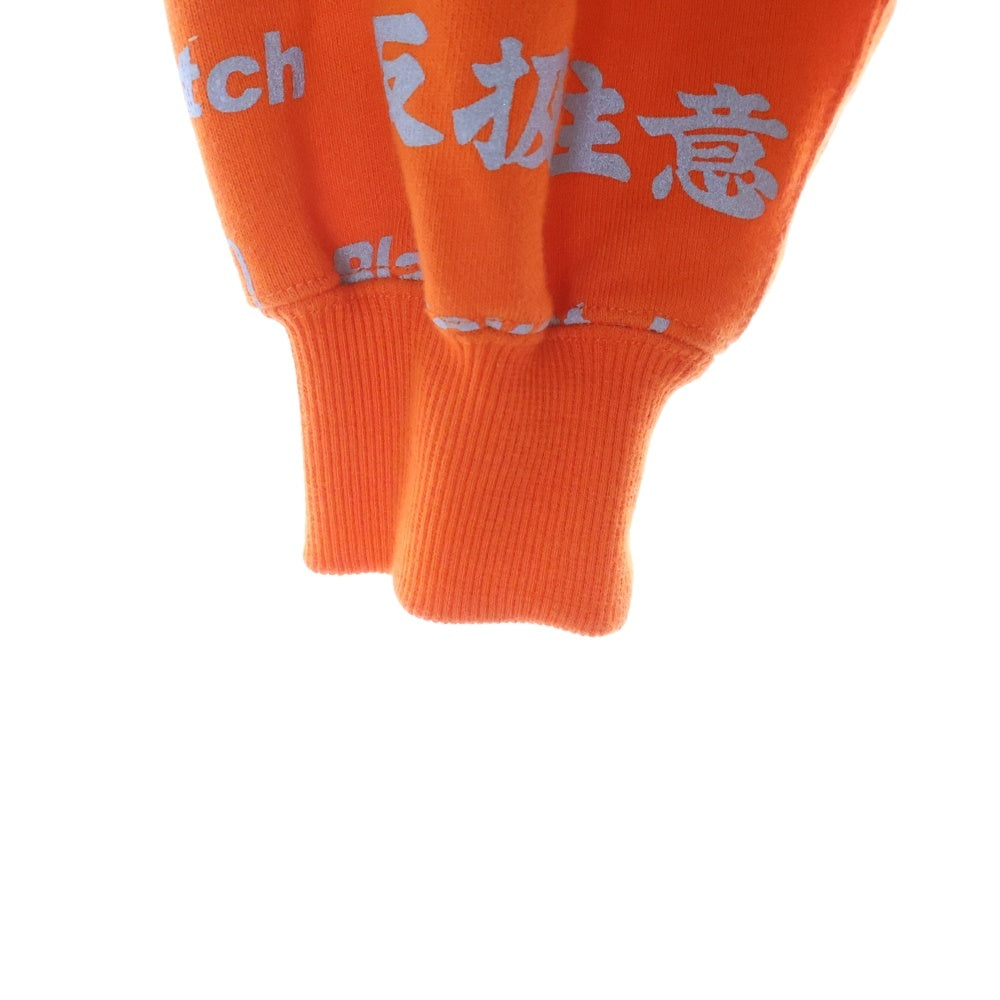 THE BLACK EYE PATCH(ブラックアイパッチ) HANDLE WITH CARE ZIP HOODIE ハンドル ウィズ ケア ジップアップスウェットパーカー フーディー オレンジ