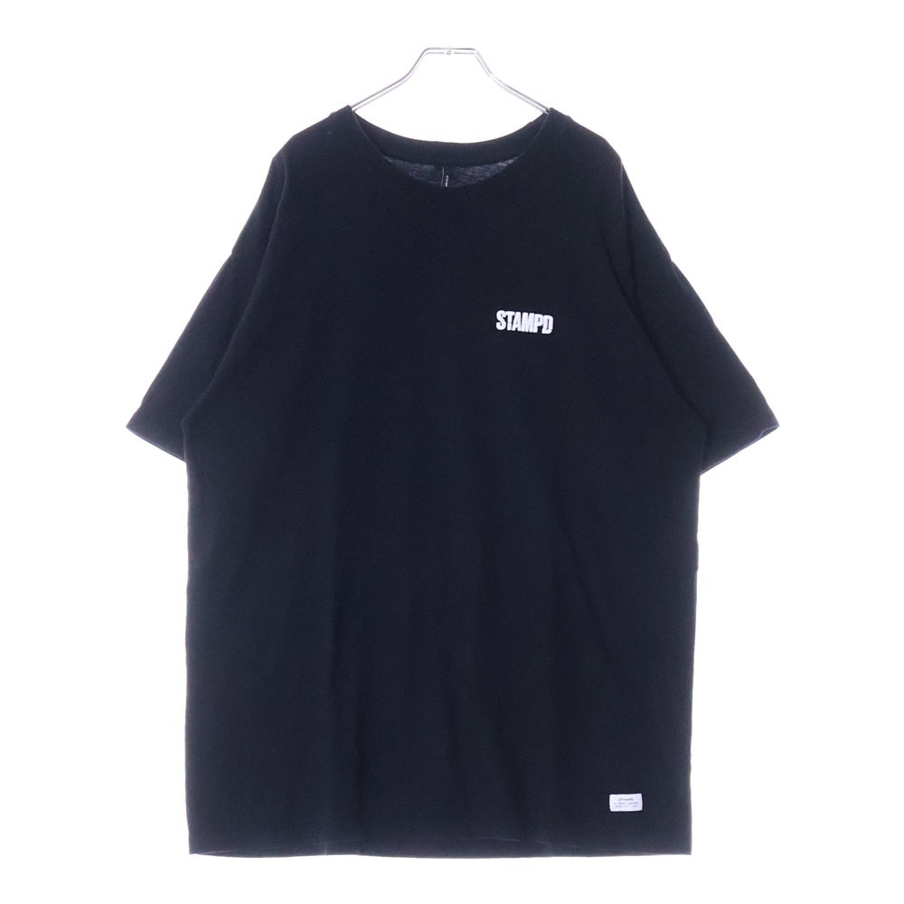 STAMPD(スタンプド) SPLIT LOGO TEE スプリット ロゴ クルーネック半袖Tシャツ カットソー ブラック