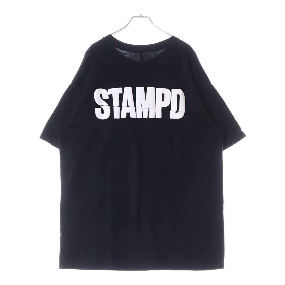 STAMPD(スタンプド) SPLIT LOGO TEE スプリット ロゴ クルーネック半袖Tシャツ カットソー ブラック