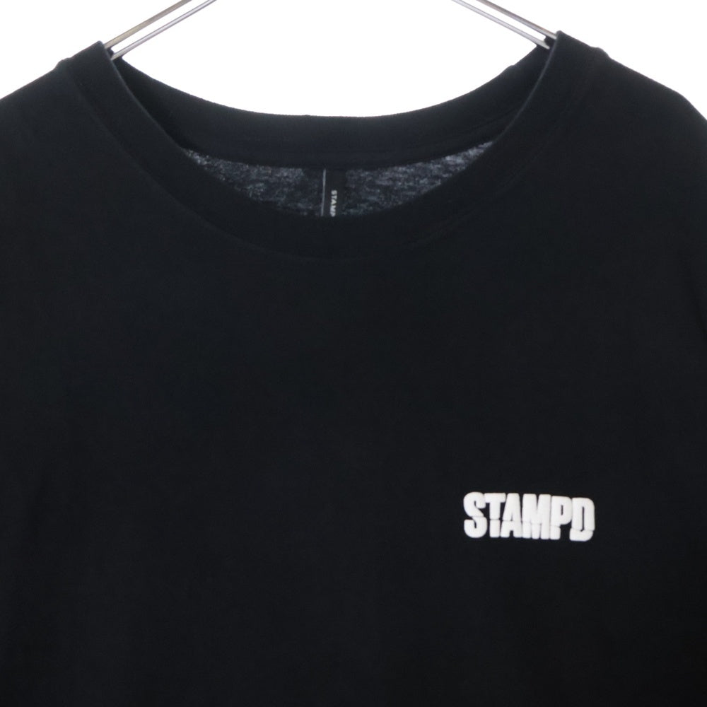 STAMPD(スタンプド) SPLIT LOGO TEE スプリット ロゴ クルーネック半袖Tシャツ カットソー ブラック
