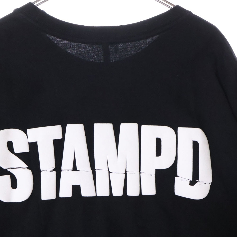 STAMPD(スタンプド) SPLIT LOGO TEE スプリット ロゴ クルーネック半袖Tシャツ カットソー ブラック