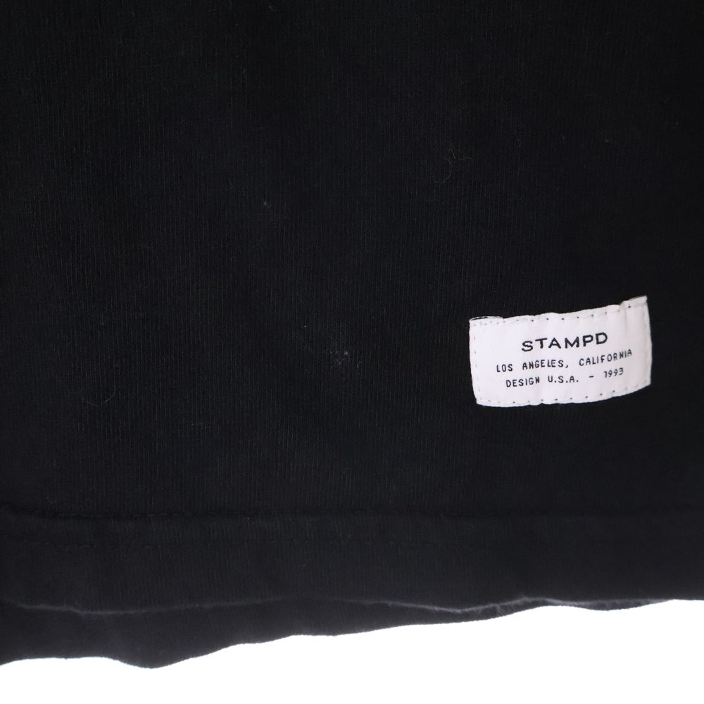 STAMPD(スタンプド) SPLIT LOGO TEE スプリット ロゴ クルーネック半袖Tシャツ カットソー ブラック