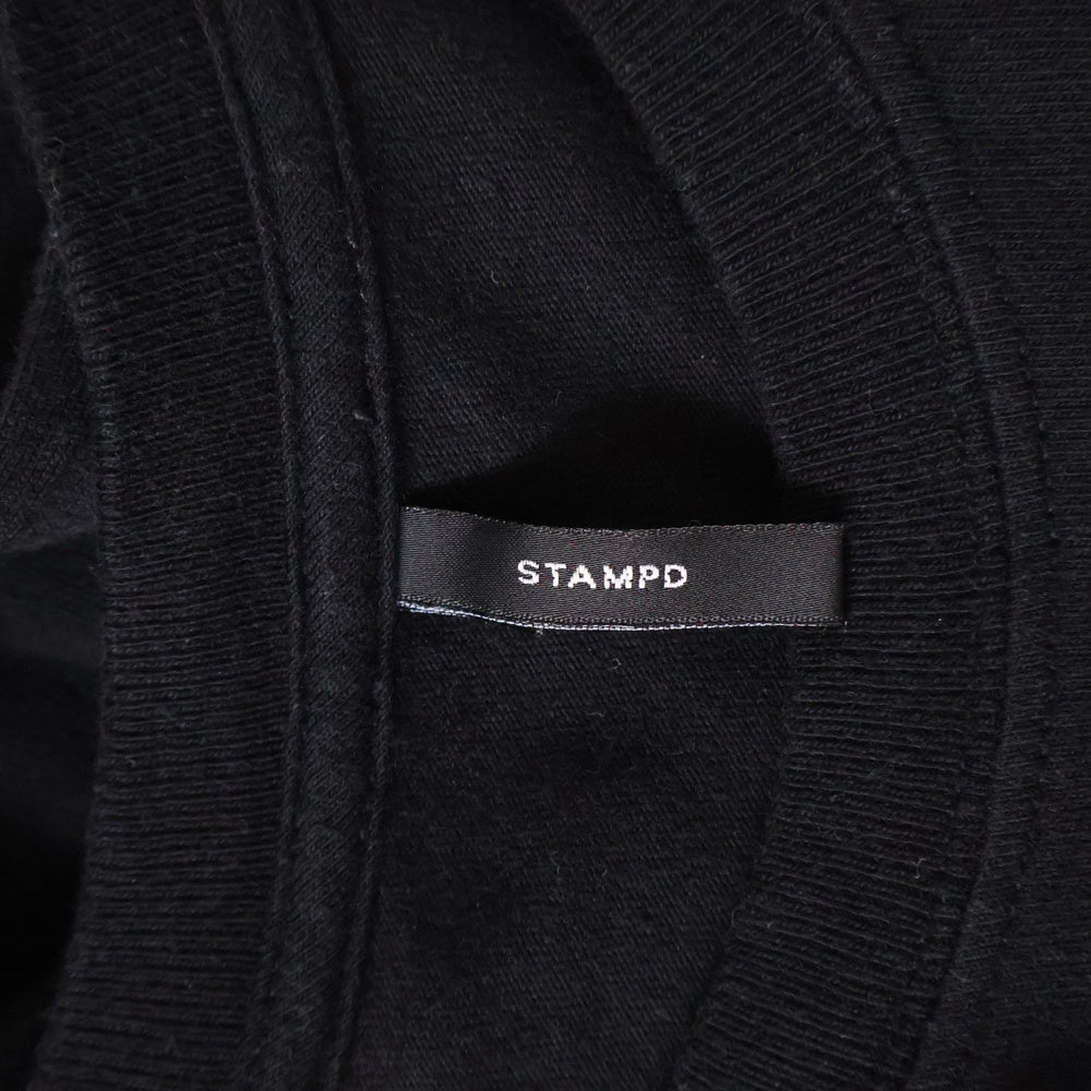 STAMPD(スタンプド) SPLIT LOGO TEE スプリット ロゴ クルーネック半袖Tシャツ カットソー ブラック