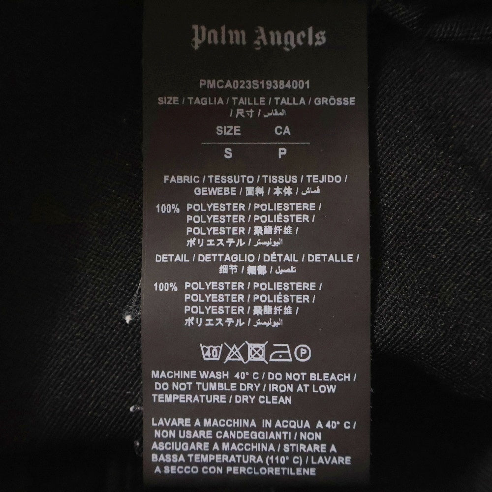 Palm Angels(パームエンジェルス) 18SS ロゴプリント サイドライントラックパンツ ジャージ ブラック/ホワイト PMCA023S19384001