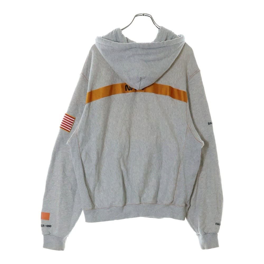 HERON PRESTON(ヘロンプレストン) 18AW ×NASA ナサ プルオーバースウェットパーカー フーディー グレー HMBB004F18603052