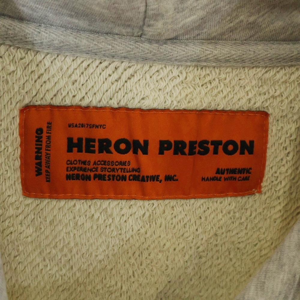 HERON PRESTON(ヘロンプレストン) 18AW ×NASA ナサ プルオーバースウェットパーカー フーディー グレー HMBB004F18603052