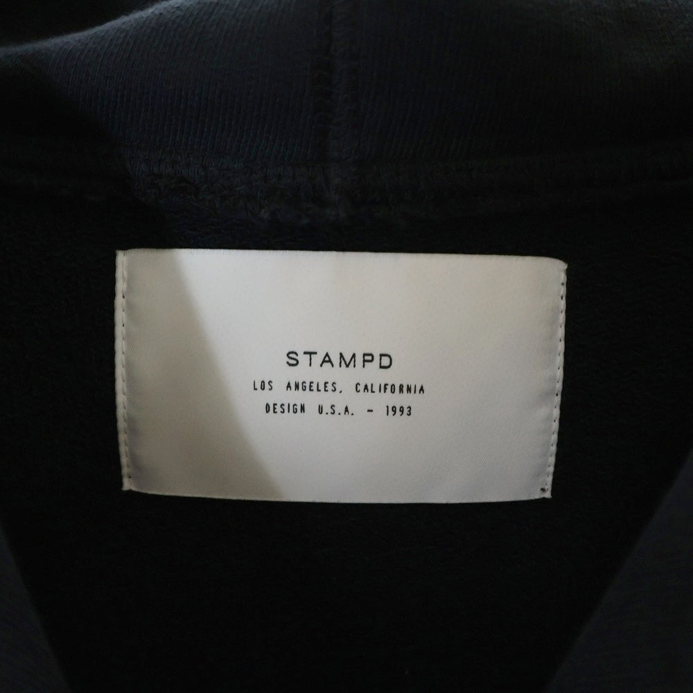STAMPD(スタンプド) GRADIENT COLOR BIGSIZE HOODIE グラディエント カラー ビッグサイズ フーディー プルオーバースウェットパーカー ネイビー/ライトグレー