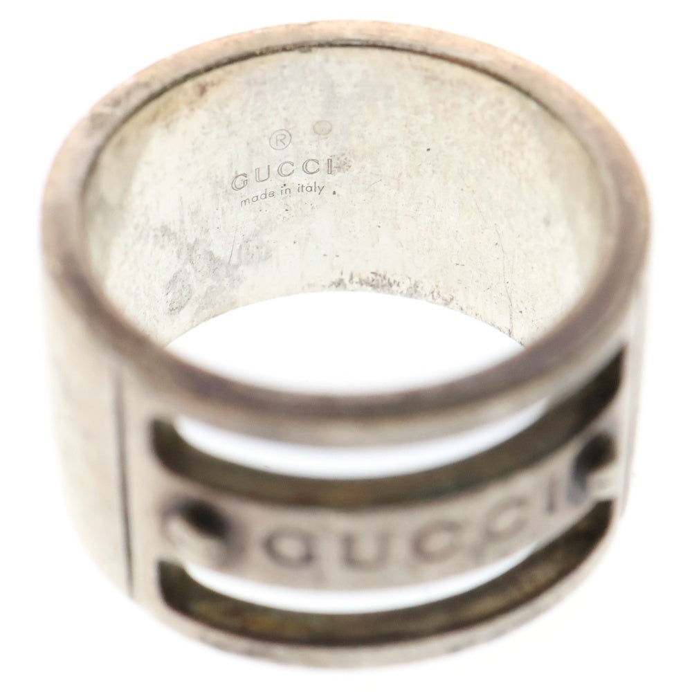GUCCI(グッチ) ロゴ ビス ワイド リング 指輪 シルバー