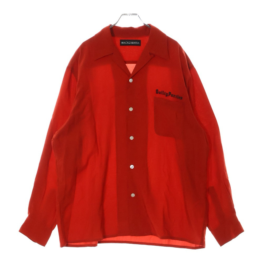 WACKO MARIA(ワコマリア) 25SS 50'S SHIRT L/S TYPE-2 フィフティーズ オープンカラーシャツ ロングスリーブ レッド 25SS-WMS-OC09