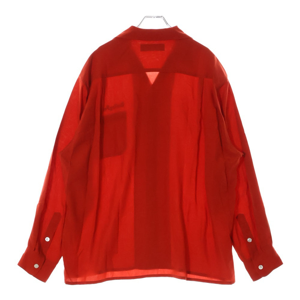 WACKO MARIA(ワコマリア) 25SS 50'S SHIRT L/S TYPE-2 フィフティーズ オープンカラーシャツ ロングスリーブ レッド 25SS-WMS-OC09