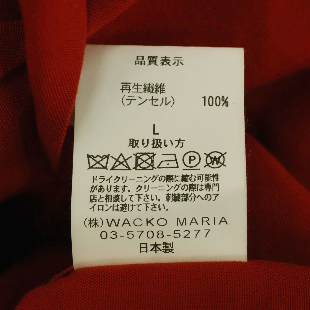 WACKO MARIA(ワコマリア) 25SS 50'S SHIRT L/S TYPE-2 フィフティーズ オープンカラーシャツ ロングスリーブ レッド 25SS-WMS-OC09