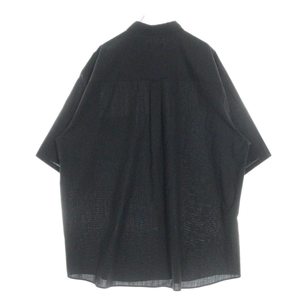 SOPHNET.(ソフネット) 23SS SUMMER STRETCH WOOL S/S BAGGY SHIRT サマー ストレッチ ウール ショートスリーブ バギー シャツ ブラック SOPH-230036