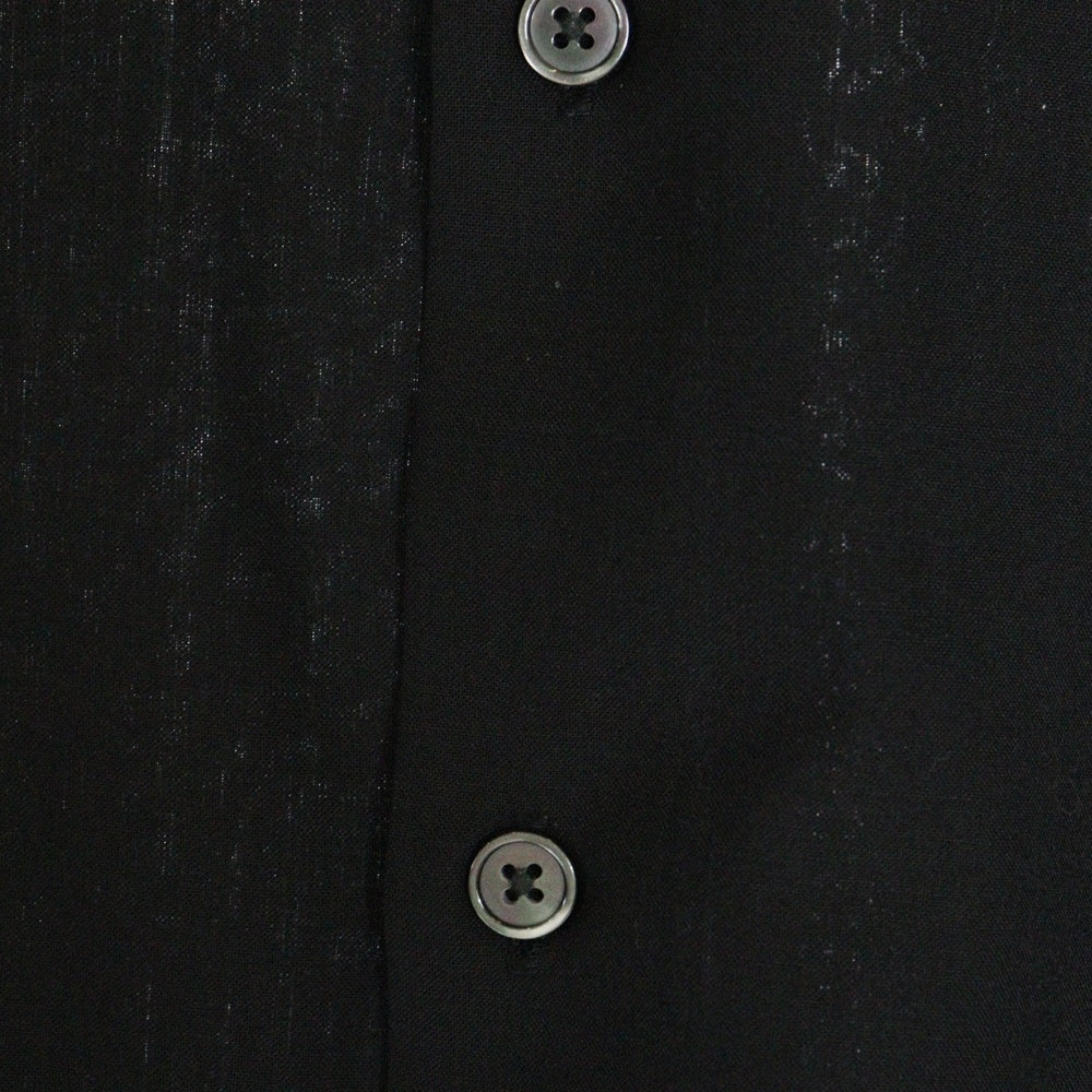 SOPHNET.(ソフネット) 23SS SUMMER STRETCH WOOL S/S BAGGY SHIRT サマー ストレッチ ウール ショートスリーブ バギー シャツ ブラック SOPH-230036