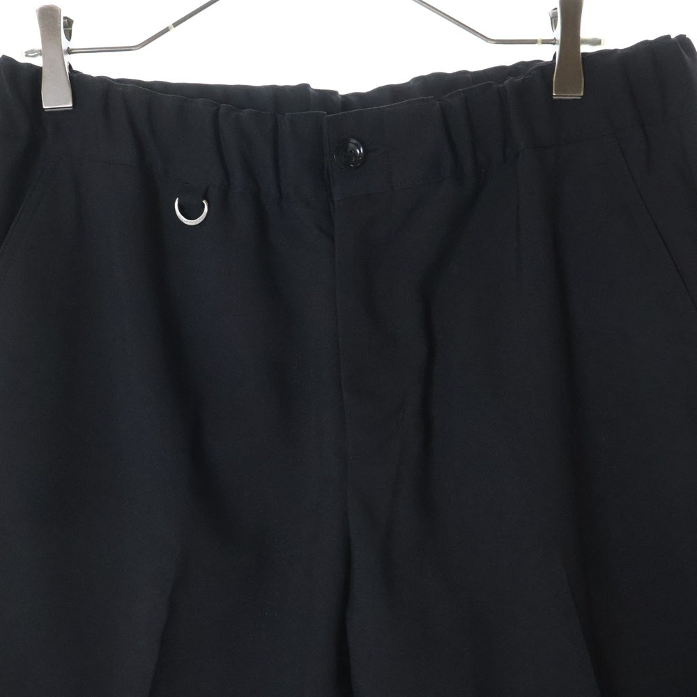 SOPHNET.(ソフネット) 24AW STRETCH WOVEN CLOTH SLIM FIT RIBBED PANTS ストレッチ ウーブン クロス スリム フィット リブド パンツ ブラック SOPH-242030