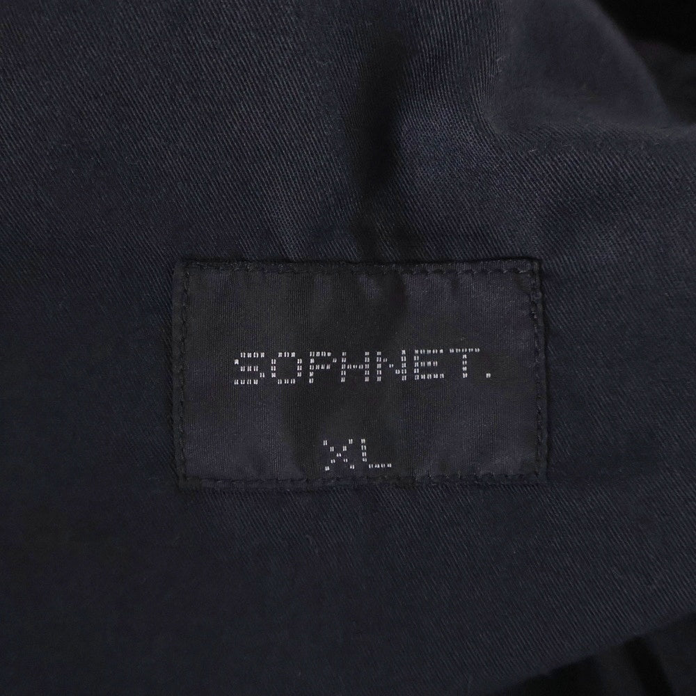 SOPHNET.(ソフネット) 24AW STRETCH WOVEN CLOTH SLIM FIT RIBBED PANTS ストレッチ ウーブン クロス スリム フィット リブド パンツ ブラック SOPH-242030