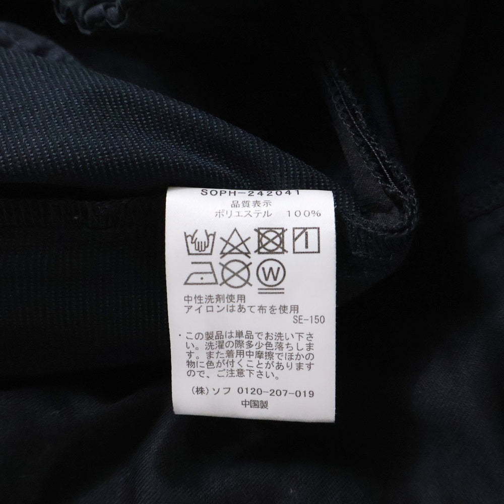 SOPHNET.(ソフネット) 24AW 4WAY STRETCH SHIRRING SLIM FIT SLACKS 4ウェイ ストレッチ シャーリング スリム フィット スラックス ブラック SOPH-242041