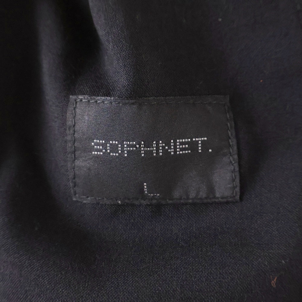 SOPHNET.(ソフネット) 24SS SUMMER STRETCH WOOL TAPERED EASY PANTS サマー ストレッチ ウール テーパード イージー パンツ ブラック SOPH-240011
