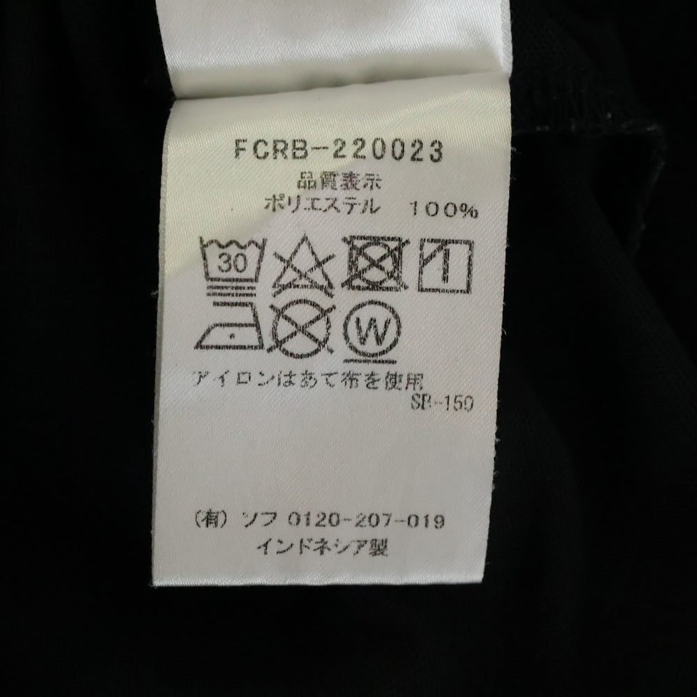F.C.R.B./F.C.Real Bristol/FCRB(エフシーアールビー/エフシーレアルブリストル) 22SS S/S TEAM MOCK NECK TOP ショートスリーブ チーム トップ モックネック半袖Tシャツ カットソー ブラック FCRB-220023