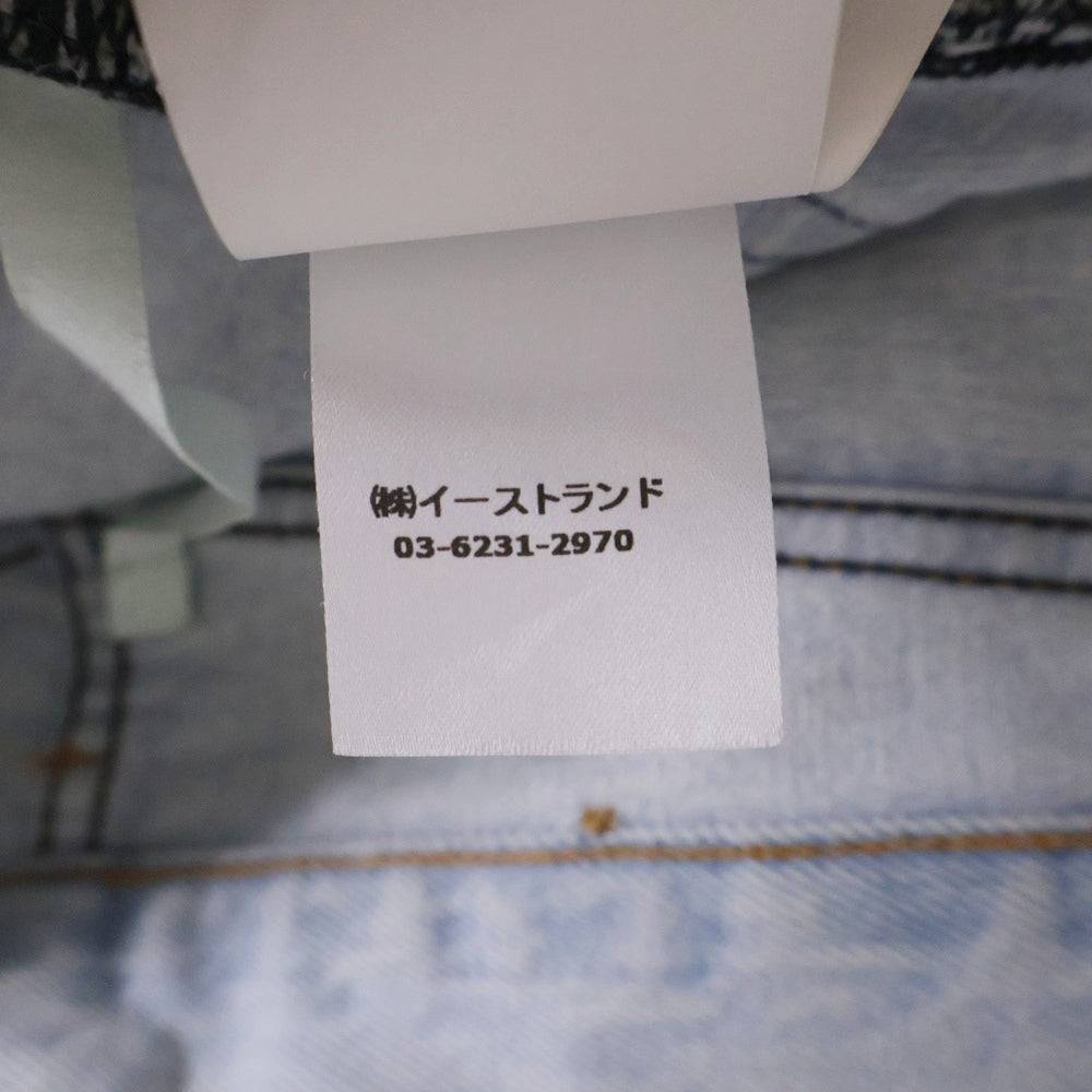 OFF-WHITE(オフホワイト) 19AW バニーエンブロイダリー ダメージ加工 ブーツカットデニムパンツ インディゴ OMYA065R20386008